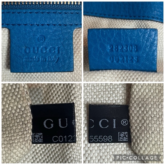 Gucci Soho Interlocking G Leather Tassle Large Shoulder Tote Bag in Vibrant Blue - Picture 16 of 17